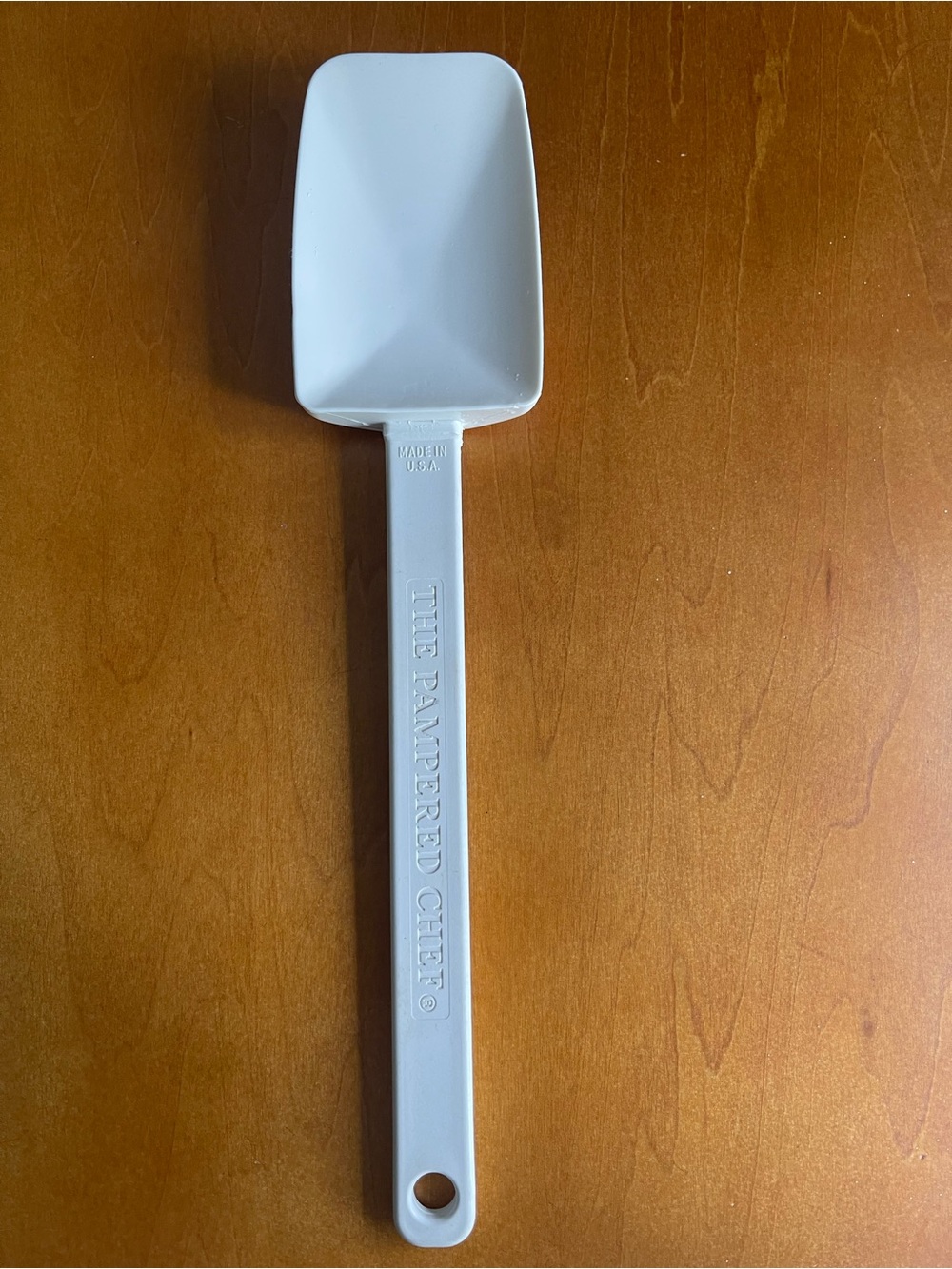 Pampered Chef Mix 'N Scraper White Silicone Spatula Scraper Vintage